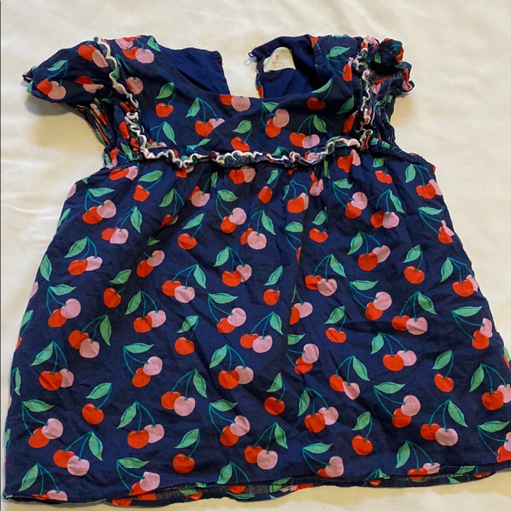 Crewcuts Navy Shirt with Cherry Accents